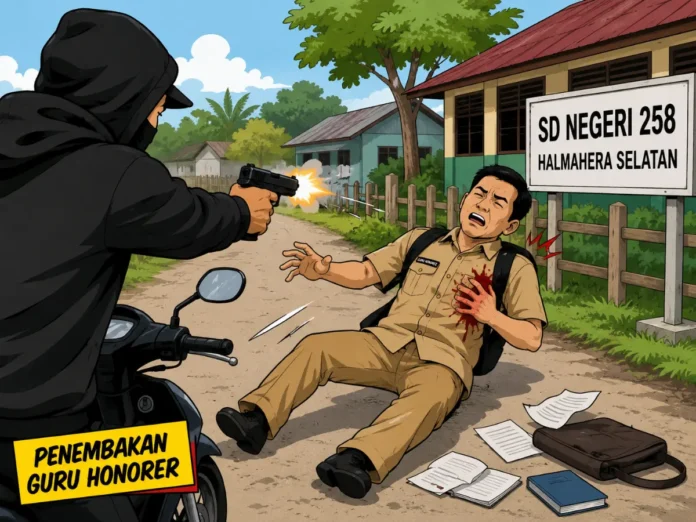 narator penembakan guru honorer