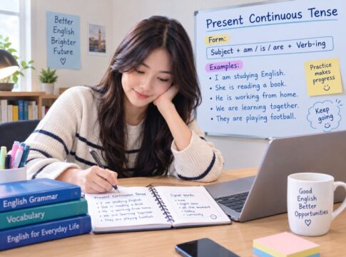 penggunaan present continuous tense